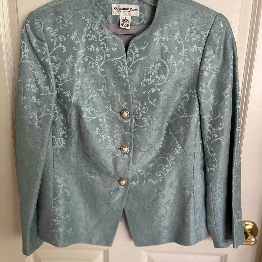 KATHERINE KELLY COLLECTION 2-PIECE SLATE BLUE SUIT
